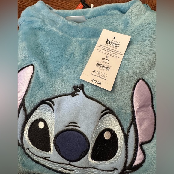 Disney Stitch Fuzzy Blue Pajama Set - Picture 2 of 6